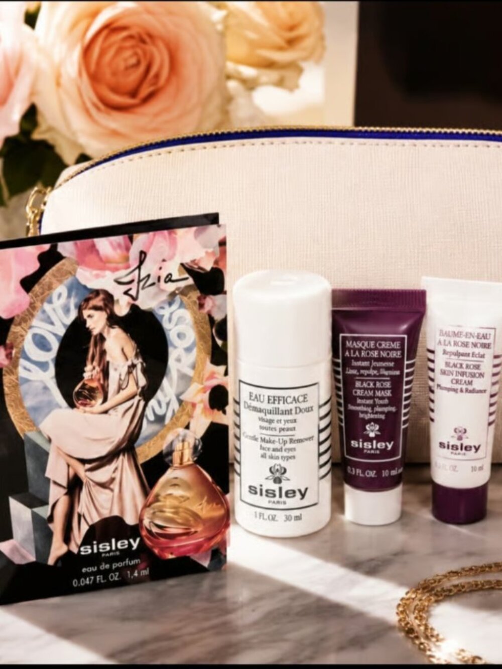 $75 Value – Sisley Luxury Beauty Travel Set with Makeup Bag